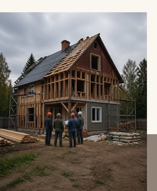 Реконструкция дачного дома в Кыштыме под ключ с проектом